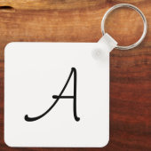 Citrus Multi-monogram achterzijde aluminium vierka Sleutelhanger (Achterkant)