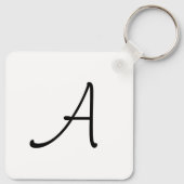 Citrus Multi-monogram achterzijde aluminium vierka Sleutelhanger (Achterkant)