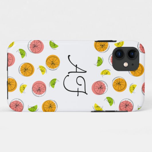 Citrus Multi 'Monogram' iPhone case (Achterkant (horizontaal))