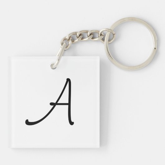 Citrus Multi Monogram sleutelhanger vierkant dubbe (Achterkant)