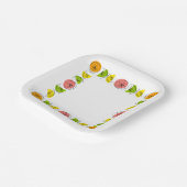 Citrus Multi Square Papieren Bordje (Gebogen)