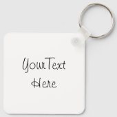 Citrus Multi-Text backaluminium vierkant Sleutelhanger (Achterkant)