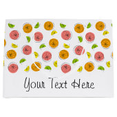 Citrus Multi Text cadeau grote tas Groot Cadeauzakje (Voorkant)