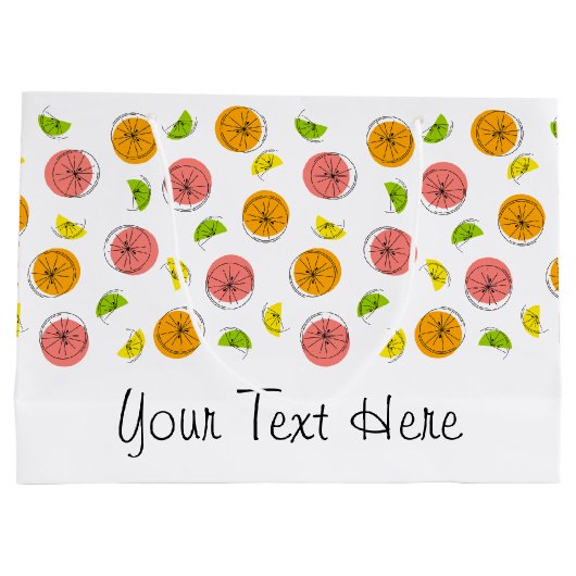 Citrus Multi Text cadeau grote tas Groot Cadeauzakje (Achterkant)
