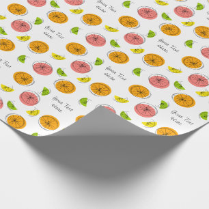 Citrus Multi-Text Cadeaupapier