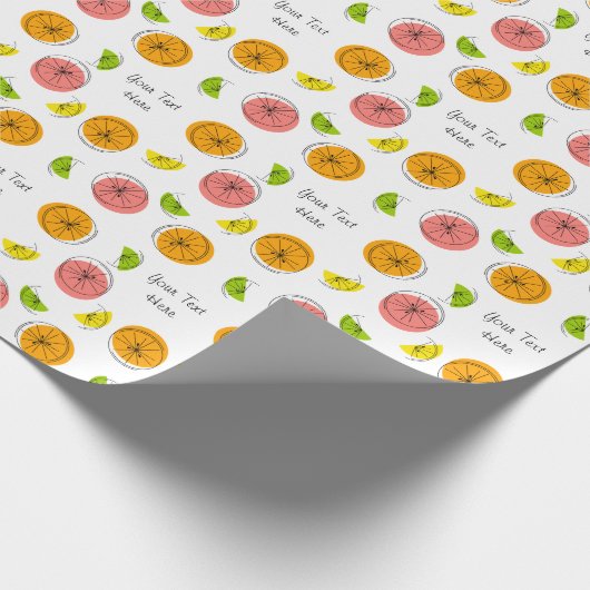 Citrus Multi-Text Cadeaupapier (Hoek)