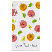 Citrus Multi Text cadeautaszak klein Cadeauzakje (Achterkant)