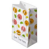 Citrus Multi Text cadeautaszak klein Cadeauzakje (Voorkant Gekanteld)