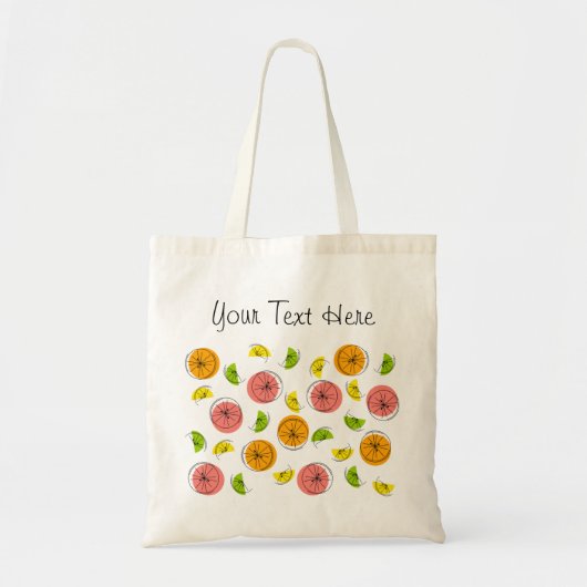 Citrus Multi Text tote bag (Voorkant)