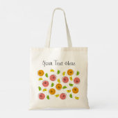 Citrus Multi-Text tweezijdige canvas tas (Achterkant)