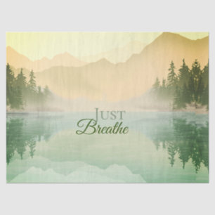 Citrus N Green Mountains Forest Landscape Accent Tissuepapier