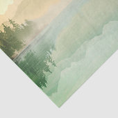 Citrus N Green Mountains Forest Landscape Tissuepapier (Detail)