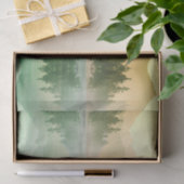 Citrus N Green Mountains Forest Landscape Tissuepapier (Geschenk)