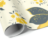 Citrus naadloos patroon met kleurrijke gele citroe cadeaupapier (Rol Hoek)