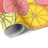 Citrus naadloos, veel sinaasappels, citroenen, gri cadeaupapier (Rol Hoek)