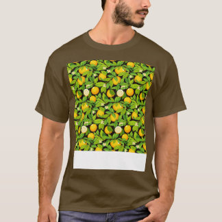 Citrus Naadloze Patroon Citroen Limoen Sinaasappel T-shirt