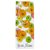 Citrus Naam geschenkzak wijn Wijn Cadeautas (Achterkant)