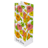 Citrus Naam geschenkzak wijn Wijn Cadeautas (Voorkant Gekanteld)