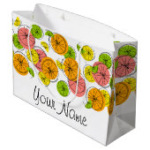 Citrus Name gift grote tas Groot Cadeauzakje (Achterkant Gekanteld)