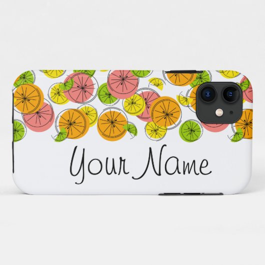 Citrus 'Name' iPhone case horizontaal (Achterkant (horizontaal))