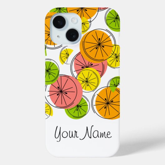 Citrus 'Name' iPhone case verticaal (Achterkant)