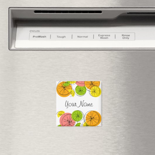 Citrus Name magnet square (Insitu (Vaatwasser))