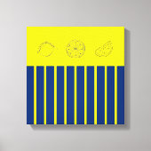 Citrus Navy Keuken Thema Poster Canvas Afdruk (Voorkant)