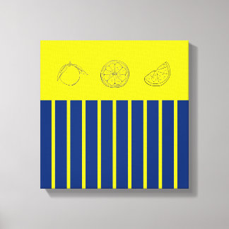 Citrus Navy Keuken Thema Poster Canvas Afdruk