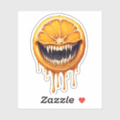 Citrus Nightmare Sticker – Bold Fruit Art (Vel)