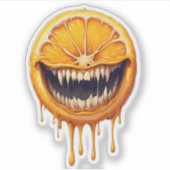 Citrus Nightmare Sticker – Bold Fruit Art (Voorkant)