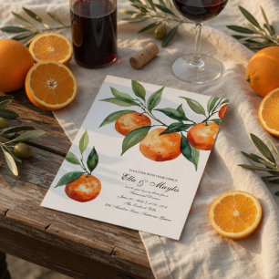 Citrus Oefendiner Uitnodiging Mediterraans