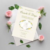 Citrus Olive Mediterranean Botanical Wedding Kaart