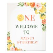 Citrus onze belangrijkste knijp 1e verjaardag welk foto afdruk (Voorkant)