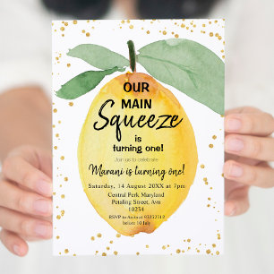 Citrus onze belangrijkste squeeze verjaardagsfeest kaart