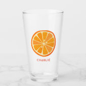 Citrus Orange Personalized Glas (Voorkant)
