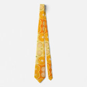 Citrus Orange Slice Vibrant Summer Fruit Stropdas (Voorkant)
