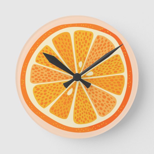 Citrus Oranges Fun Ronde Klok (Voorkant)