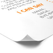 Citrus Oranje 1st Birthday Milestone Poster (Hoek)