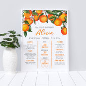 Citrus Oranje 1st Birthday Milestone Poster