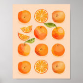 Citrus Oranje Art Poster (Voorkant)