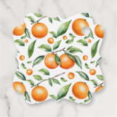 citrus-Oranje Baby shower Bedankjes Labels (Achterkant)