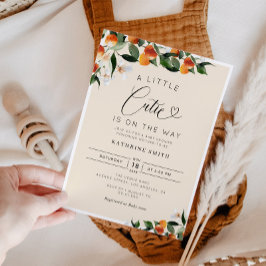 Citrus oranje baby shower kaart