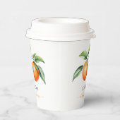 citrus-Oranje Baby shower Papieren Bekers (Rechts)