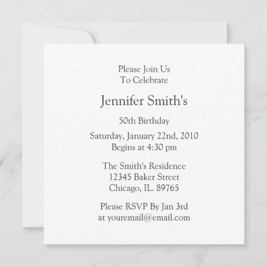 Citrus Oranje Birthday Party Kaart (Achterkant)