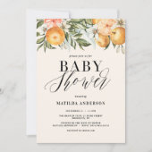 Citrus, oranje + bloesem baby shower (Voorkant)