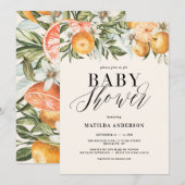 Citrus, oranje + bloesem baby shower (Voorkant / Achterkant)