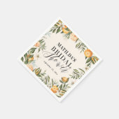 Citrus, oranje + bloesem vrijgezellenfeest napki servet (Hoek)