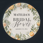 Citrus, oranje   bloesem vrijgezellenfeest papieren bordje<br><div class="desc">Citrus,  oranje   bloesem vrijgezellenfeest decor. Mooie waterverf,  vruchten- en bloemtekeningen. Partij van een collectie.</div>