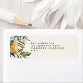 Citrus oranje blossom botanische rustige bruidskic etiket (Insitu)