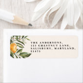 Citrus oranje blossom botanische rustige bruidskic etiket (Insitu)